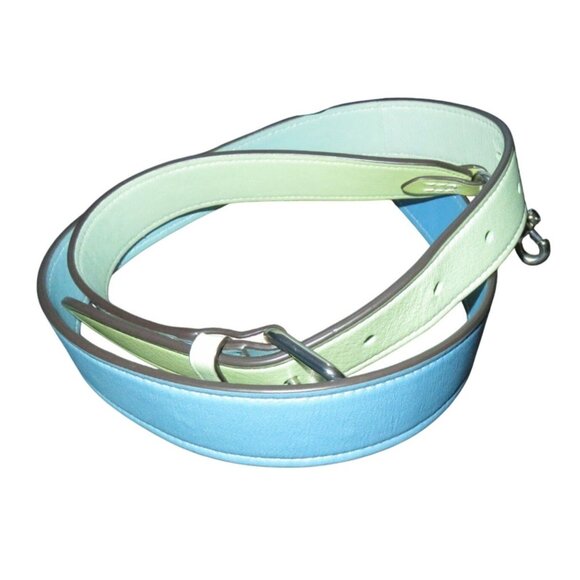 Coach 2022 Blue to Cream Ombré Dégradé Napa Leather Pillow Tabby Crossbody Handb - Picture 4 of 14